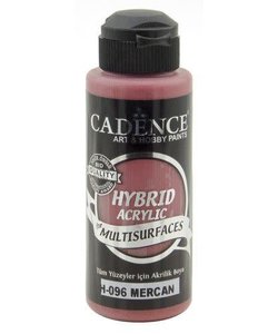 Cadence Hybrid Acrylverf Semi Mat 120ml Koraal Rood