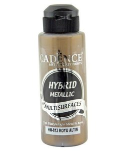 Cadence Hybride metallic acrylverf (semi mat) 120 ml Donker Goud