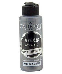 Cadence Hybride metallic acrylverf (semi mat) 120 ml Antiek Antraciet