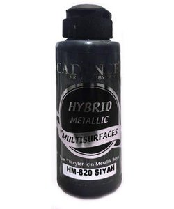 Cadence Hybride metallic acrylverf (semi mat) 120 ml Zwart