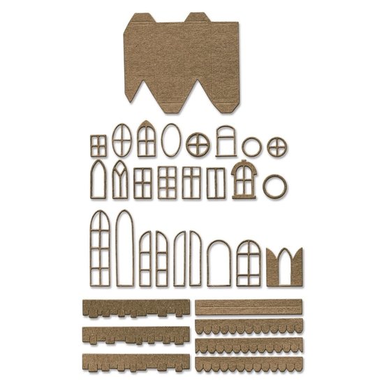 Tim Holtz Sizzix Thinlits Die Set Tim Holtz Village Collection