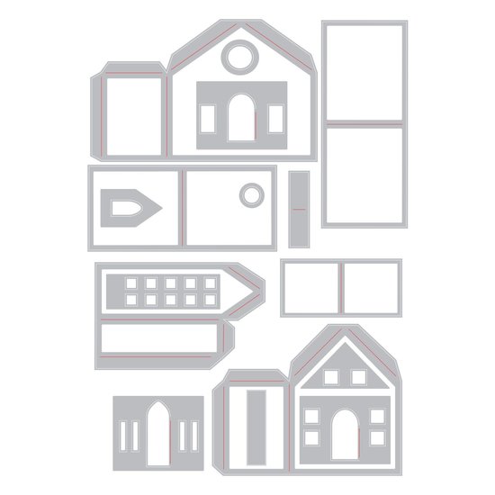 Tim Holtz Sizzix Thinlits Die Set Tim Holtz 16PK Paper Village