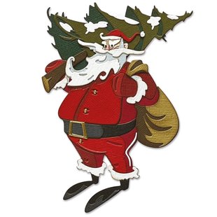 Sizzix Tim Holtz Thinlits Die Set 18PK Woodland Santa, Colorize