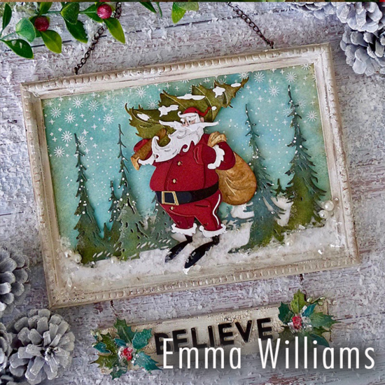 Tim Holtz Sizzix Tim Holtz Thinlits Die Set 18PK Woodland Santa, Colorize