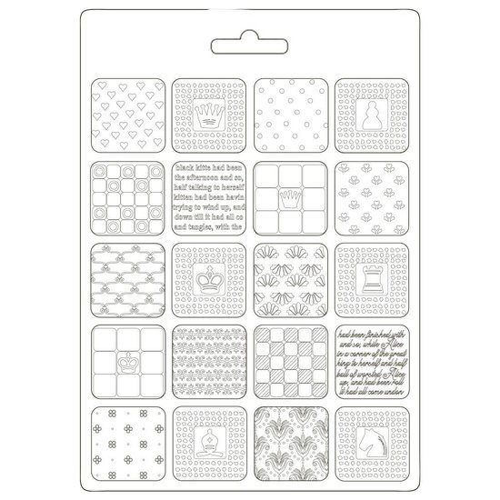 Stamperia Stamperia Soft Mould A5 Alice Patchwork