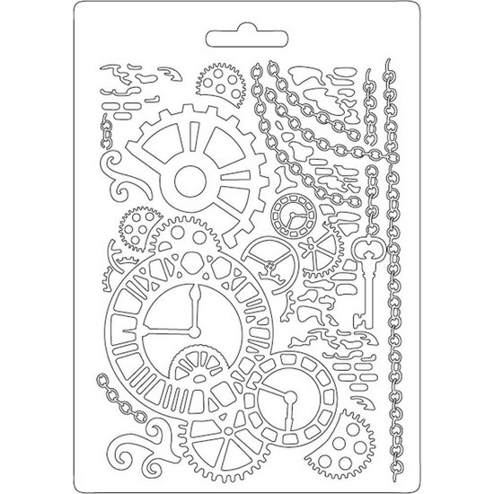 Stamperia Stamperia Soft Mould A5 Clock & Mechanisms