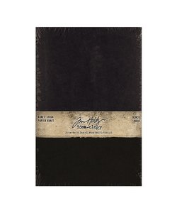 Tim Holtz Idea-Ology Kraft-Stock Stack Black 6"x9" 24 sheets