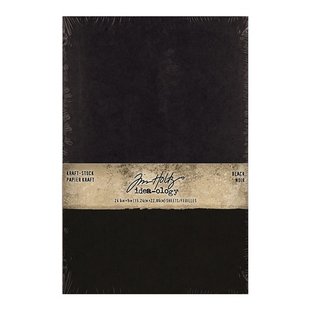 Tim Holtz Idea-Ology Kraft-Stock Stack Black 6"x9" 24 sheets