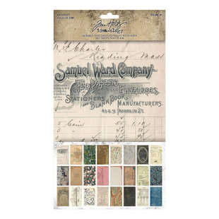 Tim Holtz Idea-Ology Backdrops Vol #1 6"x10" 24 doubl.s. sheets