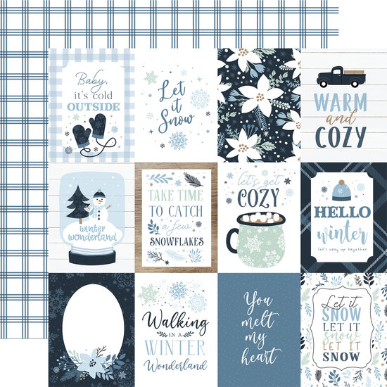 Echo Park Echo Park 12x12 Inch Collection Kit 12 double sided sheets 1 sticker sheet Winter