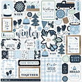 Echo Park Echo Park 12x12 Inch Collection Kit 12 double sided sheets 1 sticker sheet Winter