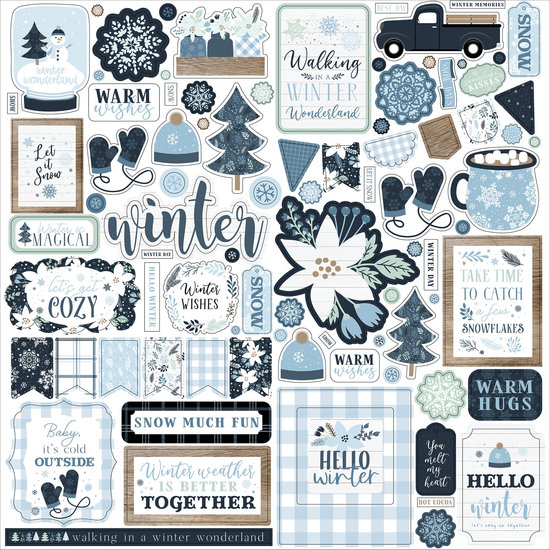 Echo Park Echo Park 12x12 Inch Collection Kit 12 double sided sheets 1 sticker sheet Winter