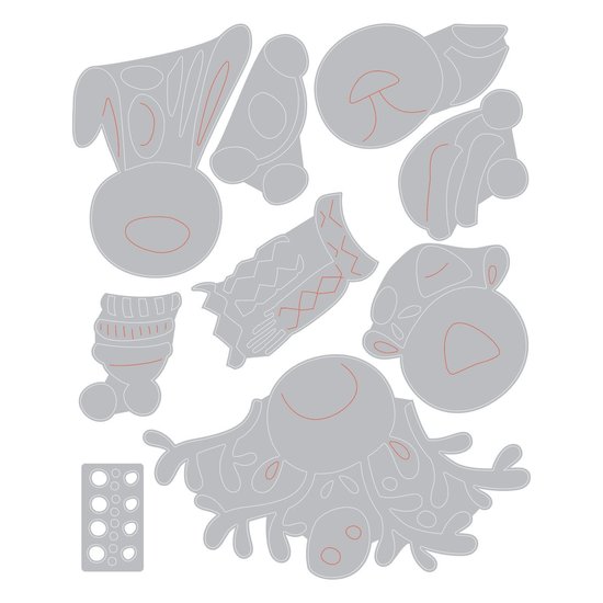 Tim Holtz Sizzix Tim Holtz Thinlits Dies 9pks Winter Critters