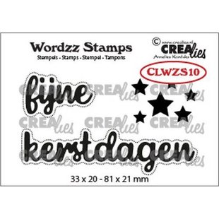 Crealies Clearstamp Wordzz Fijne Kerstdagen (NL) 81x21mm (07-21)