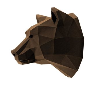 DIY Paper Wall Art kit Bear 44x40x40 cm.