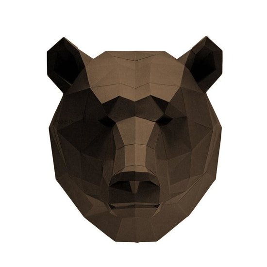 Papercraft world DIY Paper Wall Art kit Bear 44x40x40 cm.