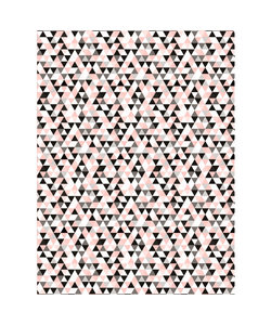 Vel Decopatch Papier Patroon Geometrische Driehoeken Zwart/Wit/Zalm/Roze/Grijs