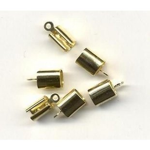 Eindkap 7 mm x 6 mm goudkleur 6 ST