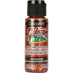 DecoArt Galaxy Glitter 59ml Solar Flare Orange