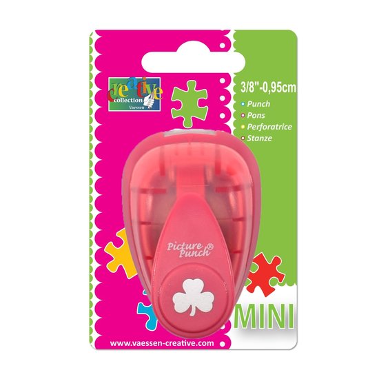 Vaessen Creative Vaessen Creative Figuurpons Mini Klavertje  3/8"