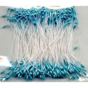 Meeldraden parel 1 mm. 144 pc. Blauw