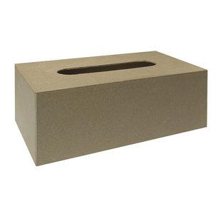 Papiermaché doos voor papieren zakdoekjes 2-delig 23,5x12x8cm