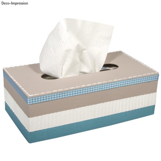 Rayher Papiermaché deco overzet doos voor papieren zakdoekjes 23x12x8 cm.