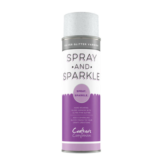 Crafter´s Companion Spray & Sparkle Glitter vernis Zilver