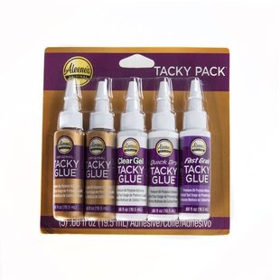 Aleene's Original Tacky Glue Pack Trial 5x19,5ml/Original/Clear Gel/Fast Grab/Quick Dry