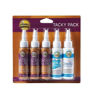 Aleene's Original Tacky Glue Pack Trial 5x19,5ml/OK To Wash-it/ Jewel-it