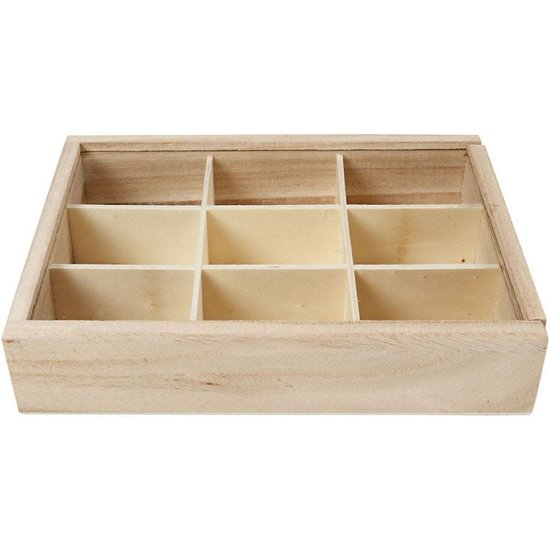 Creotime Vakkendoos/muntendoos, afm 17x13cm diepte 3,5cm 1 stuk Keizerin boom