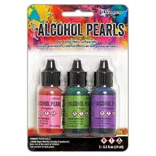 Ranger Alcohol ink Pearls Kit #3  3 x14ml Enchanted, Envy ,Villainous