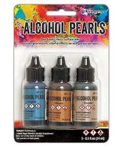 Ranger Alcohol ink Pearls Kit #4  3 x14ml Celestial, Mineral, Smolder