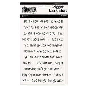 Ranger Dylusions Bigger back chat stickers White Set 2 8 sheets