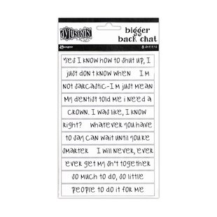 Ranger Dylusions Bigger back chat sticker White 8 sheets