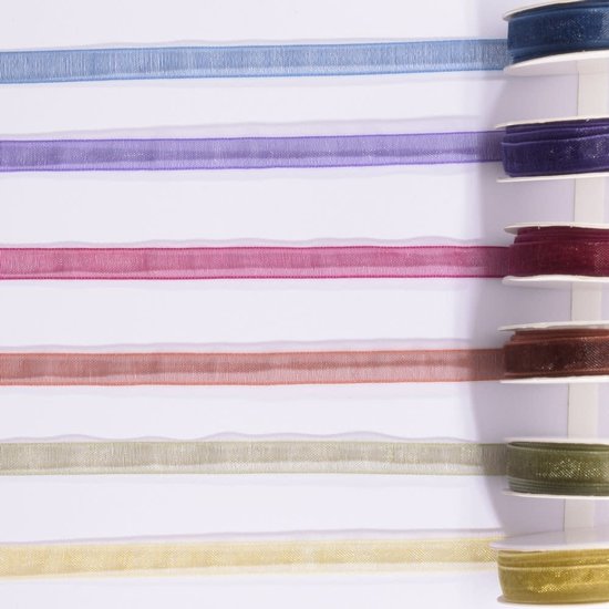 Darice Organza lint Set 6 Kleuren 6mmx2m Herfst
