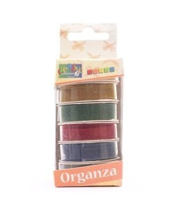 Organza lint Set 6 Kleuren 6mmx2m Kerst