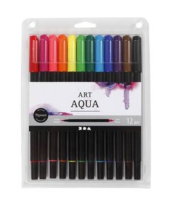 Creotime Aquarel marker set, 12 stuks