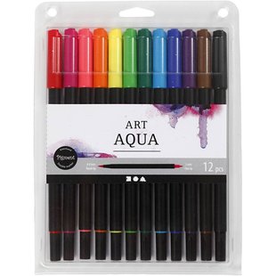 Aquarel marker set, 12 stuks