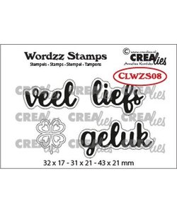 Crealies Stempel Wordzz Veel Liefs / Geluk