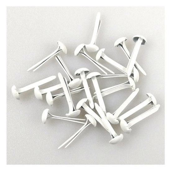 Nellie's Choice Brads Splitpennen Nellie's Choice Floral 3 mm. 40 st. Wit