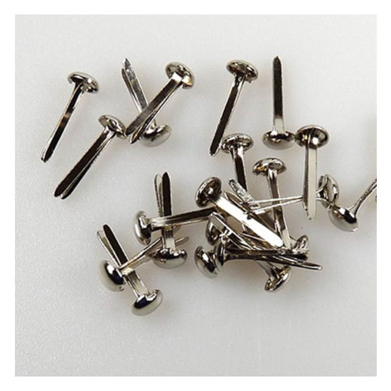 Nellie's Choice Brads Splitpennen Nellie's Choice Floral 3 mm. 40 st.  Zilver