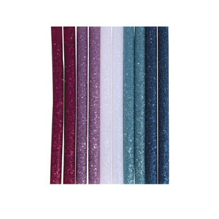 Rayher Lijmpatronen Glitter Ø 7 mm. Lengte 10cm Kleuren Assorti 10 st.