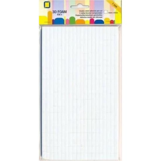 Jeje JeJe 3D Foam Dots 5 x 5 x 1 mm Wit 836st