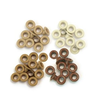 We R Memory Keepers Standard Eyelets 0,5 cm. 60 st Brown