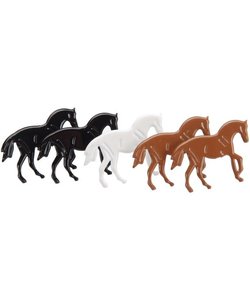 Brads Splitpennen Paarden brown white black, 12 pcs