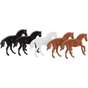 Brads Splitpennen Paarden brown white black, 12 pcs