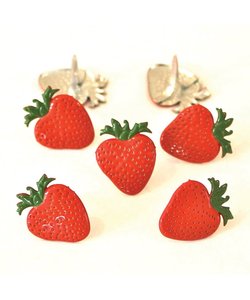 Brads splitpennen Strawberry, 12 pcs.