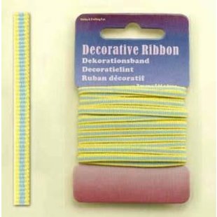 Decorative Ribbon lint 3mm kaartje 5 meter Multi Yellow