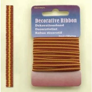 Decorative Ribbon lint 3mm kaartje 5 meter Sunshine